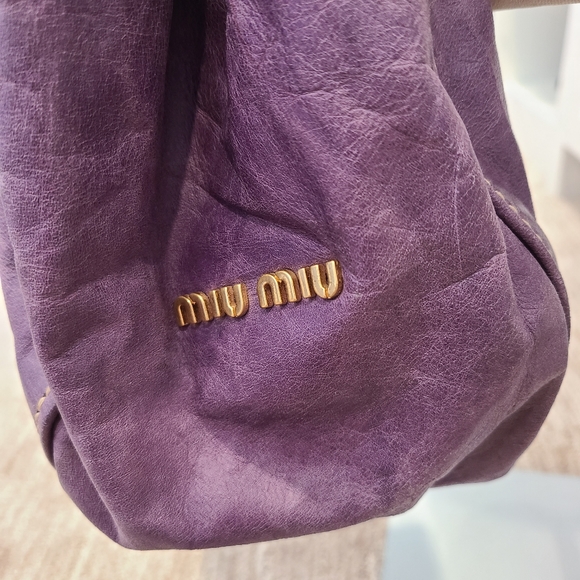 Miu miu hobo eggplant color bag - Picture 5 of 16